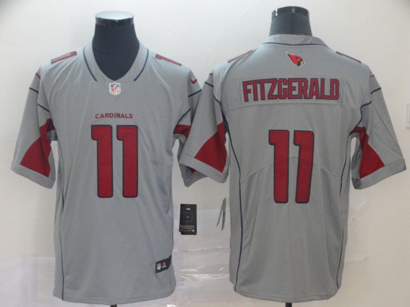 Men Arizona Cardinals #11 Fitzgerald Grey Nike Vapor Untouchable Limited Player NFL Jerseys->seattle seahawks->NFL Jersey
